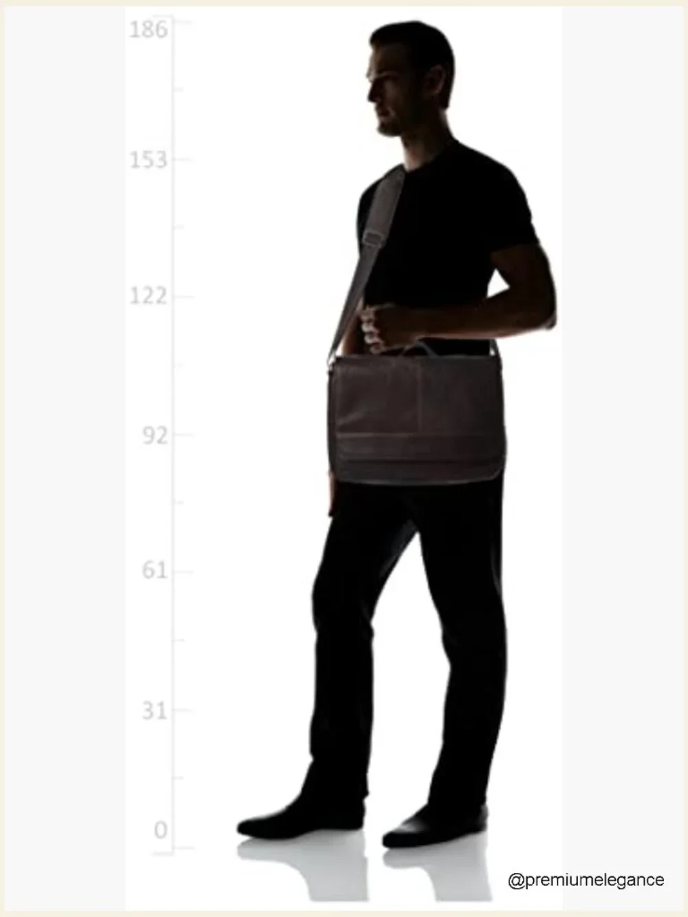 Full-Grain Colombian Leather Messenger Bag Fits 15.6